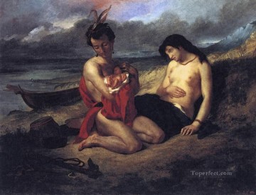 Eugene Delacroix Painting - The Natchez Romantic Eugene Delacroix